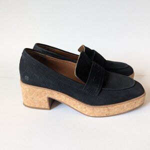 Lucky brand black cork heel shoes - size 7.5 or larger